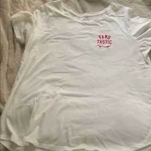 White Embroidered Halloween Tee